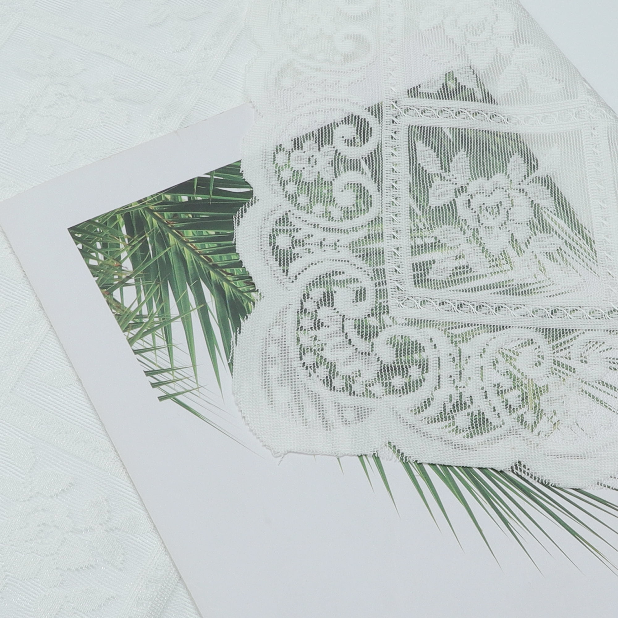 Unique Bargains Lace Floral Table Cloth for Decoration 39.4"x39.4"