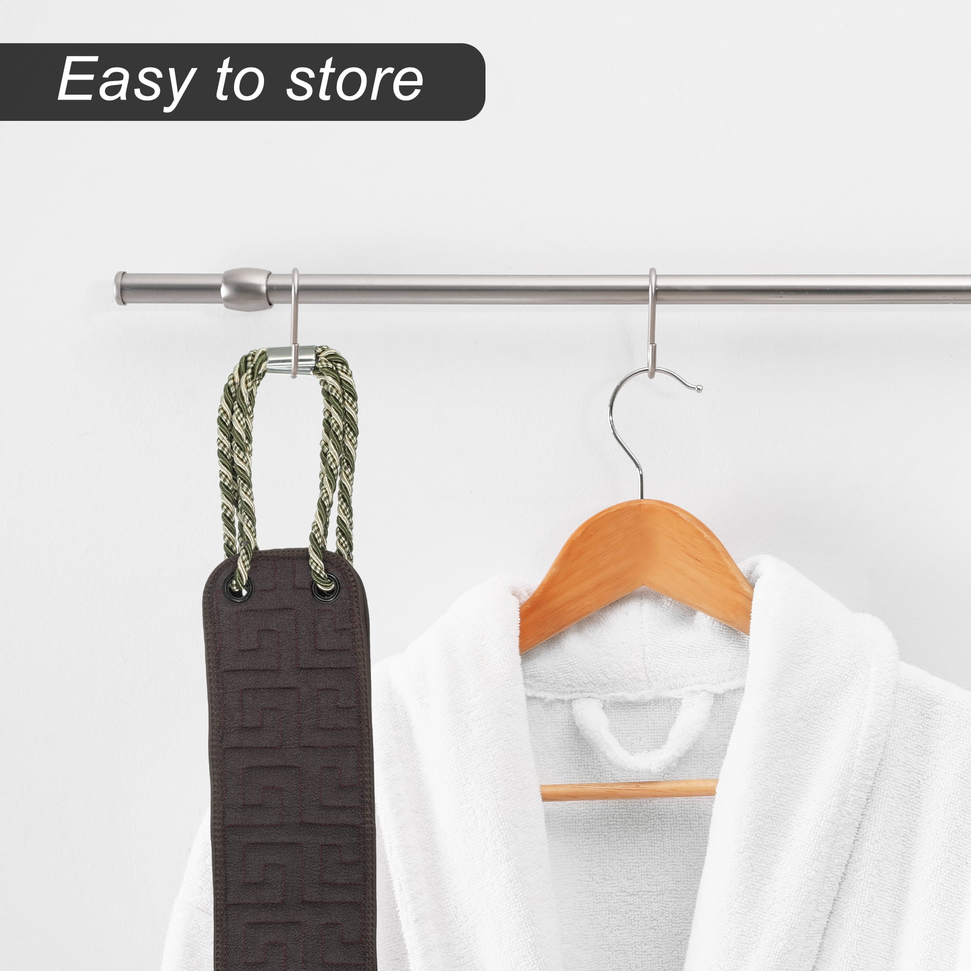 Unique Bargains Exfoliating Back Scrubber for Shower Coffee Color