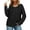 Black, variant on CASSIE LIZ Plus Size Womens Sweaters 5X Crew Neck Knit Pullover Fall Fashion Gray Loose Fit Winter Dressy 5XL 26W 28W