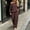 Coffee women's polka dot lounge set a1, variant on Usloyux Women's 2 Piece Lounge Set Polka Dot Long Sleeve Open Front Top and Wide Leg Pants Casual Loose Matching Tracksuit Outfits, Black 2XL