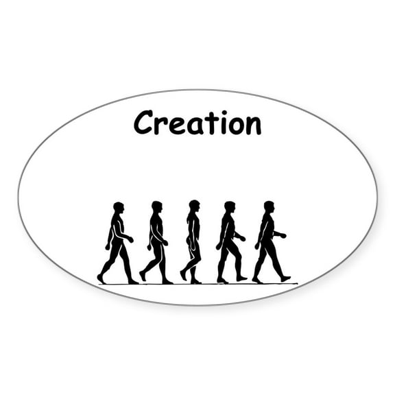 CafePress - Creation Black - Sticker (Oval)