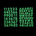 thumbnail image 5 of CoreLiving Glow in The Dark Stickers Set with Self Adhesive Alphanumeric Luminous Letters and Numbers for Mailbox Keyboard Wall Car 36 Pieces Green, 5 of 8