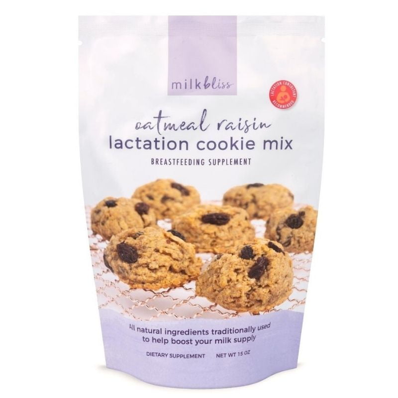MilkBliss Oatmeal Raisin Soft Baked Lactation Cookie Mix for Breastfeeding, 15oz
