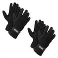 thumbnail image 1 of Guantes de Invierno Cálidos Ajustables con Forro Polar Unisex (Negro 2 Pares), 1 of 5