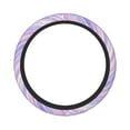 thumbnail image 2 of YFYANG Universal Elastic Watercolor Purple Stripes Car Steering Wheel Cover, Non-Slip Sweat Absorbent, 2 of 8