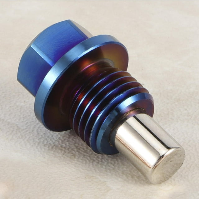 Tapón de drenaje de aceite con juntas, aleación de aluminio Bandeja magnética de cárter de aceite Tapón de drenaje de retorno Adaptador de montaje de tapón(M14*1.5) EOTVIA NO