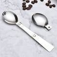 thumbnail image 4 of Cheers US 2Pcs Portable Folding Tableware Set Stainless Steel Spoon and Fork for Camping Travel and Other Outdoor Activities, 4 of 5
