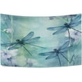 thumbnail image 4 of FREEAMG Dragonflies Watercolour Tapestry Hippie Wall Hanging Tapestries Aesthetic Decorative for Living Room Bedroom Ceiling 80x60In, 4 of 7