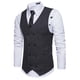 thumbnail image 1 of pstuiky Camiseta sin mangas para hombre, Nueva camiseta sin mangas con cuello tipo blazer y estampado de chaleco cruzado para hombre Camisas para hombres xxl, 1 of 6