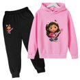 thumbnail image 3 of Sudadera con capucha de Gabby Cats para niños, ropa para casa de muñecas Gabby para niñas pequeñas, sudaderas con capucha y pantalones, conjuntos de 2 piezas, bonito disfraz para niños, chándales para, 3 of 5