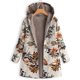 thumbnail image 2 of Xishao Chaqueta de manga larga con capucha para mujer, con estampado floral, informal, de gran tamaño, con bolsillos Xishao ropa, 2 of 2