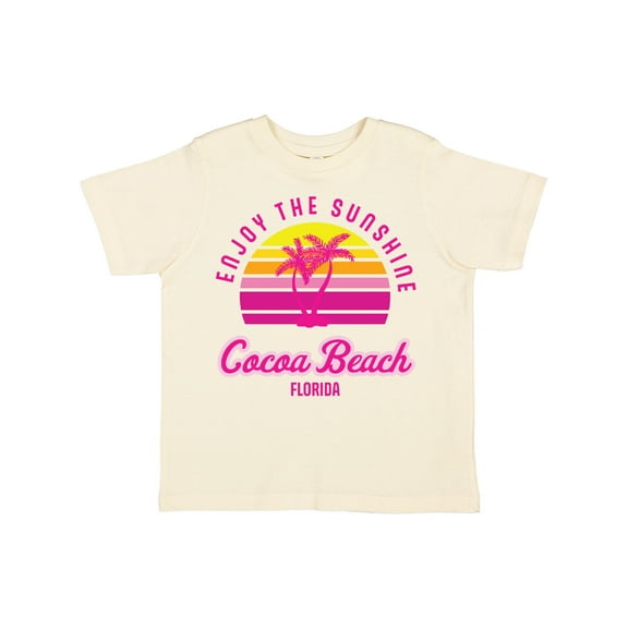 Inktastic Summer Enjoy the Sunshine Cocoa Beach Florida in Pink Boys or Girls Toddler T-Shirt