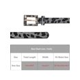 thumbnail image 4 of INSPIRE CHIC Women's Leopard Printed Belts, 0.7 Width Faux Leather Fur Casual Waistband for Jeans Pants 44.9x0.7"(LxW) Black Grey, 4 of 6