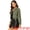 Olive Green, variant on Women's Button Down Long Sleeve Cropped Denim Jacket XS Wine Red