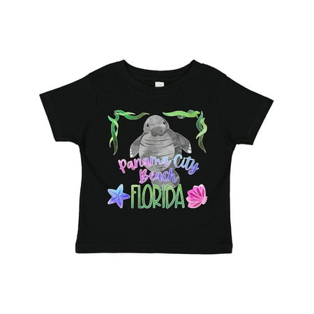 

Inktastic Panama City Beach Florida Cute Swimming Manatee Gift Toddler Boy or Toddler Girl T-Shirt