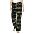 thumbnail image 2 of Kdxio Women's Comfy Stretch American Flag CamoPrint Drawstring Pajama Pants-Medium, 2 of 9