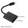 thumbnail image 4 of KAKOWELY 1x2 Digital Optical Audio Splitter One Input to Two Outputs Audio Adapter (Black),7.87"X1.77"X0.39", 4 of 5