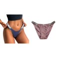 thumbnail image 1 of (2-Pack) Rinsvye Panties Thongs for Women Underwear Lace Cotton Women Letter Rhinestones G Underwear Cotton Women String Low Rise Tanga Cotton for Women Size 46 Underwear, 1 of 5