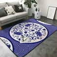 thumbnail image 3 of Area Rugs For Living Room Decor - Blue And White Porcelain Soft Anti Slip Throw Washable Rugs 5x7 For Bedroom, Indoor Carpet For Bedroom Living Room 80x58In, 3 of 7