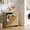 Natural, variant on Leumius Tilted Laundry Hamper with Removable Basket, Hidden Laundry Hamper, Bathroom Laundry Hamper Storage Cabinet, Free-Standing Home Organizer White