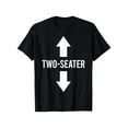 thumbnail image 1 of Two-seater graphic T-shirt in cotton and comfortable black, unisex,white, 1 of 6