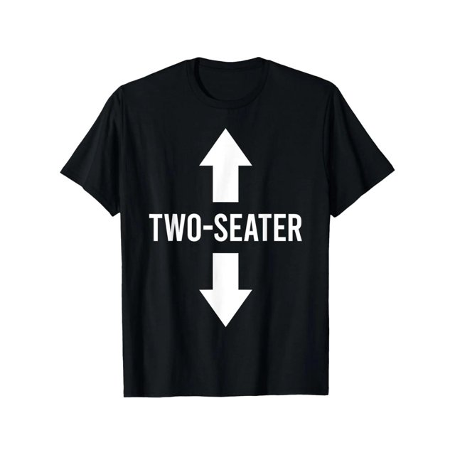 Two-seater graphic T-shirt in cotton and comfortable black, unisex,white