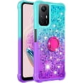 thumbnail image 2 of Slim Fit Phone Case for Redmi Note 12s, Bling Shiny Quicksand Effect TPU Bumper Case with Four Corners Heavy Anti-Fall Protection Case for Redmi Note 12s,Blue Purple, 2 of 14