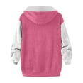 thumbnail image 4 of KAUOD Teen Girls Zip up Fleece Hoodies Fuzzy Soft Oversized Hooded Jackets Kids Plush Warm Fall Sweatshirts with Pockets, 4 of 4