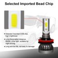 thumbnail image 4 of 4pcs H11 LED Headlights LED Bulb High/Low Beam Super Bright for Chevy Impala 2006-2013, 4 of 9