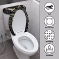 thumbnail image 3 of HELLHERO Butterfly Pattern Toilet Lid Covers Set for Stretch Elastic Fabric Soft Easy to Install Dust-Proof Elastic Edge Reusable Stylish Gifts, 3 of 8
