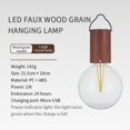 thumbnail image 2 of Camping Lantern The Bulb Night Light with Clasp IP44 Waterproof Black Conical Lamp, 2 of 12