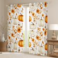 thumbnail image 2 of Manfei Harvest Fall Pumpkin Curtains Pack of 2 (42x84 Each), Autumn Maple Leaf Plant Curtains Blackout, Teen Kid Child Bedroom Curtains, Curtains and Drapes Room Decor, 2 of 6