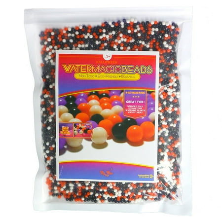 Floral Halloween Pearl Water Beads - Orange Purple Black and White Halloween Gel Balls For Vase Or Candle Fillers For Centerpiece by Big Mo's Toys