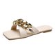 thumbnail image 2 of Zapatillas de playa de cadena plana cruzada cómodas para vacaciones de ocio para mujer Wmkox8yii  ytu2640, 2 of 5
