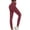 Wine, variant on MeetoTime High-Waisted Yoga Pants for Women Solid Color Legging Sports Pants Soft Gym Workout Athletic Running Pants