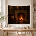 thumbnail image 5 of Roaring Fireplace in Stone Hearth, Cozy Rustic for Home Decor Lovers, Traditional Interior Wall Art, Christmas Gift Tapestry Wall Hanging for Living Room and Bedroom, 5 of 7