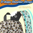 thumbnail image 5 of 17 Inch Lightweight Backpack,PVC Waterproof Oxford Fabric, Ergonomically Designed, with Large Capacity, Leopard Animal Pattern, 5 of 5