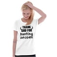 thumbnail image 3 of Thank God For Hunting Season Sport Womens Fitted Plus Size Graphic Tee Brisco Brands 2X, 3 of 5