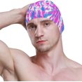 thumbnail image 3 of FYBTO Bonnet de Bain Rose Teinture sur Nœuds Grunge Boho Teinture sur Nœuds Unisexe Adulte FYBTO Polyester, 3 of 4