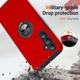 thumbnail image 3 of Entronix Heavy Duty Case Designed for Galaxy A16, Dual Layer Protection with Rotating Ring, Red, 3 of 6