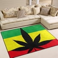 thumbnail image 2 of SKYSONIC Lightweight Carpet Mats Area Soft Rugs Floor Mat Rug Home Decoration for Kids Room Living Room 63 x 48 inches Maple Leave On Colorful Back, 2 of 6
