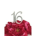 thumbnail image 2 of Sparkling Collection Number 16 Rhinestone Cake Topper, Gold, 2 of 2