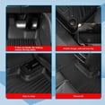 thumbnail image 3 of Floor Mats Replacement for Chevrolet Tahoe/GMC Yukon/Cadillac Escalade 2021-2025 with 2nd Row Bucket Seats (Not for Bench Seats) All Weather Floor Liners 3 Row Set Black, 3 of 9