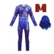 thumbnail image 3 of Disfraz infantil de Descendants 3 para niñas, disfraz de Evie Mal, disfraz de fantasía para Halloween, mono, peluca, conjunto de ropa para fiesta de cumpleaños, 3 of 5
