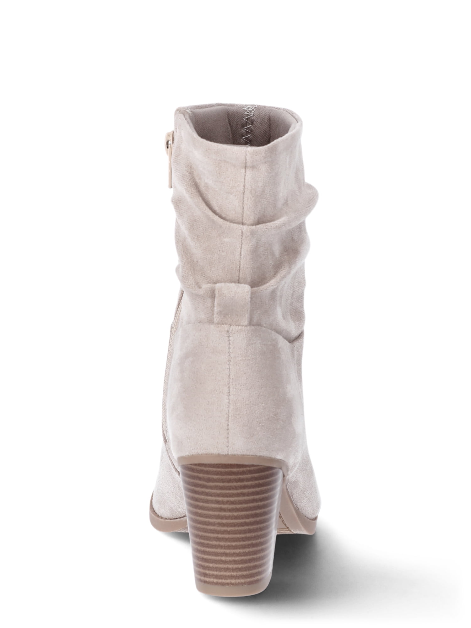 Time and Tru Women's Western Slouch Heeled Booties