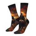 thumbnail image 1 of Balery Western Rainy Desert Cowboy Calcetas Largas con Estampado para Hombre y Mujer – Suaves y Transpirables, Talla Única (US 5-11), 1 of 6