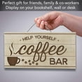 thumbnail image 3 of CounterArt "Coffee Bar" Brown Slatted Pallet Wood Wall Sign 12" by 6", 3 of 7