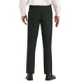 thumbnail image 3 of Pantalones de vestir INSPIRE CHIC para hombres, corte clásico, sólidos, elásticos, de frente plano, pantalones de trabajo y negocios, 36 negro, 3 of 6
