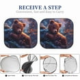 thumbnail image 6 of Windshield Sun Shade, Lazy Stone Bear Foldable Car Sun Shade Windshield for Front, 2 Pieces, 6 of 7