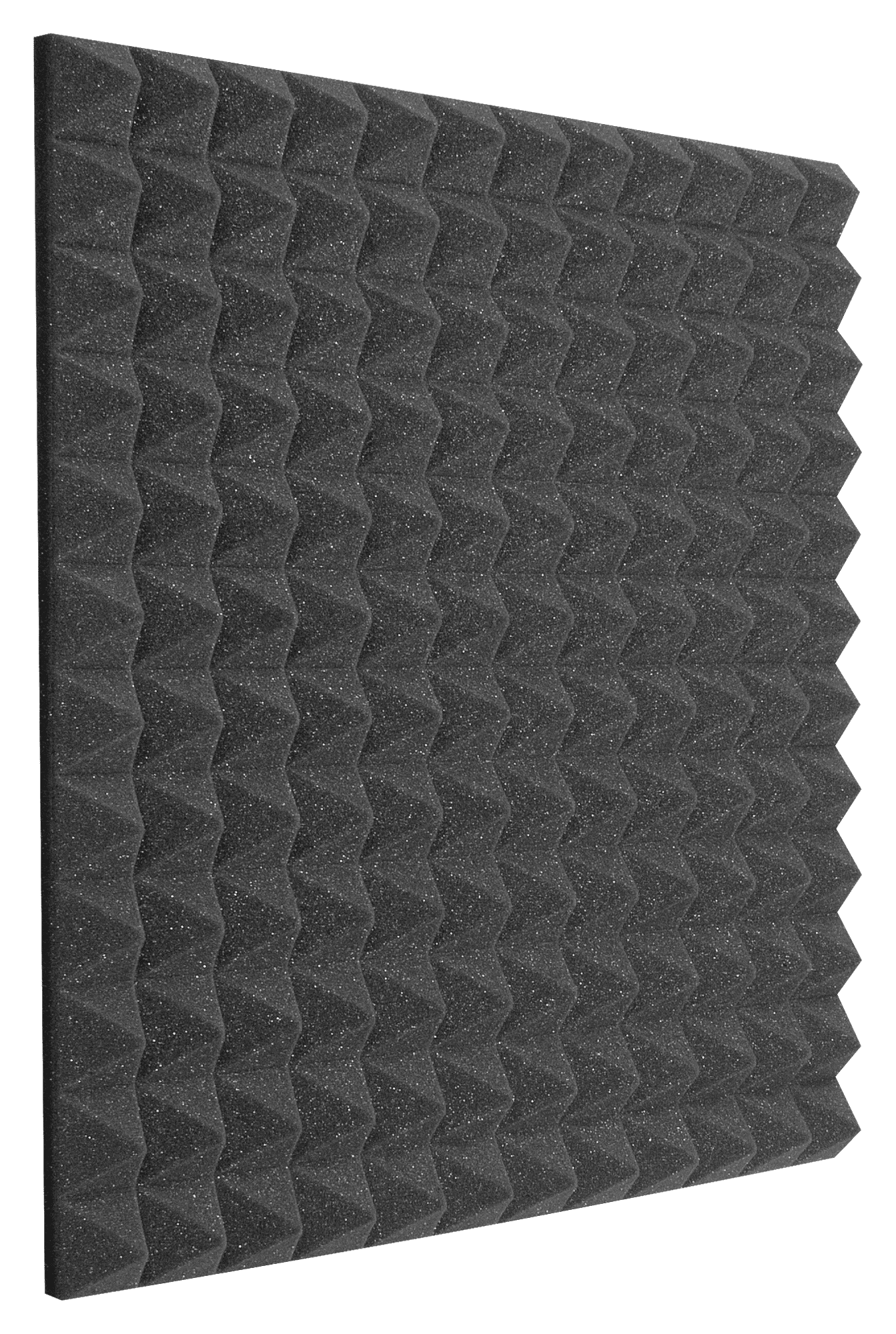 Auralex Acoustics - 2" StudioFoam Pyramid 2' x 2' x 2" Acoustic Panels (12 pack) Charcoal